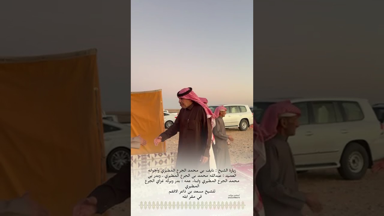 الشيخ  مسعد بن ذاعر الافقم في مقر ابله يقيم مادبه عشاء ع شرف ضيوفه الكرام 