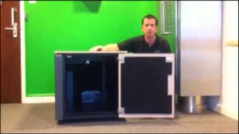 Demonstration of Quiet Server Cabinet   Netshelter CX Mini & a Radio