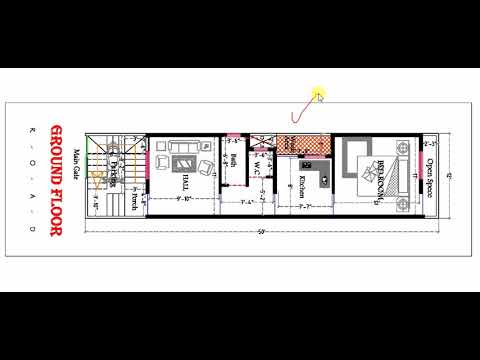 12x50 Ft 1bhk Best House Plan Details Youtube