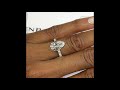 3.26 ct Pear Diamond 3-Row Pave Engagement Ring 3.26 ct Pear Diamond 3-Row Pave Engagement Ring