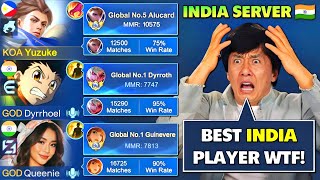 I Play MLBB in INDIA SERVER & Met Top 1 Global Indian Dyrroth & Guinevere! 😱🇮🇳 (on mic wtf reaction)