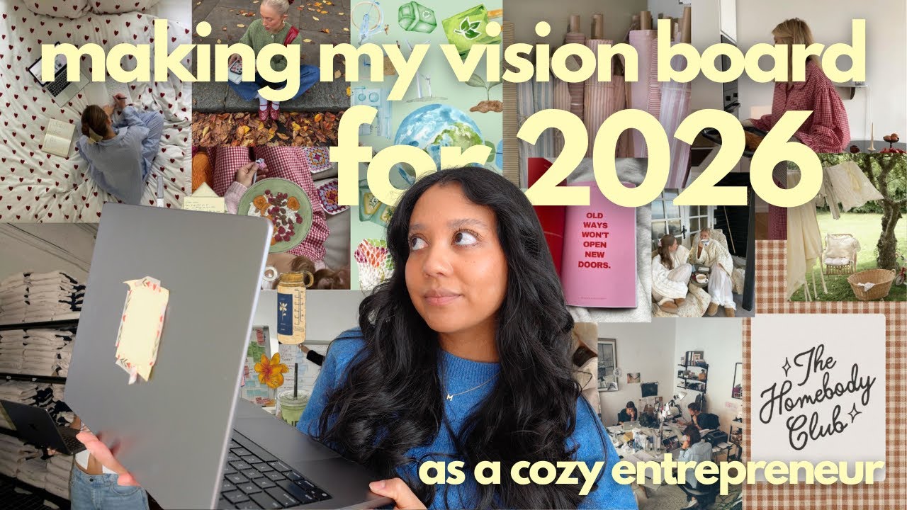 make my 2026 vision board with me as a cozy entrepreneur⭐️💻💭 realistic ...