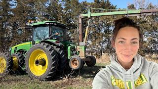 Moving A Shipping Container With A John Deere Tractor