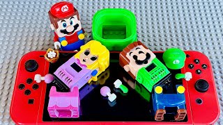 Lego Mario needs 10 1-UP Mushrooms to bring Peach & Luigi back! #legomario