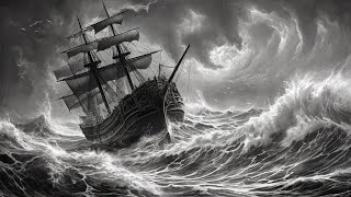 Storm screensaver with pirate ships, storm, ocean and lightning - Ocean screensaver with music.