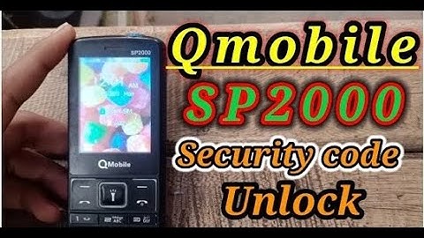 Qmobile SP2000 security code Unlock keypad Password unlock Qmobile security Code Reset