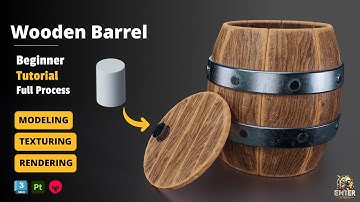 Modeling and texturing and Rendering wooden Barrel in 3dsmax , Substance painter