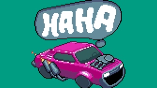 8bit car pixel art animation time lapse