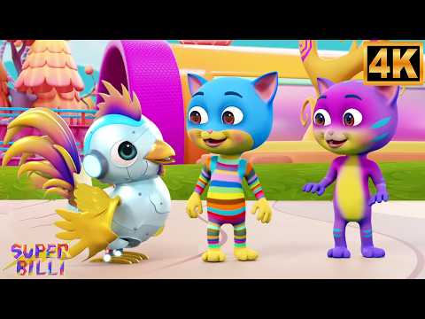 Kukdoo Koo Poem, कुकडू कू, Hindi Cartoon and Poem For Kids by Super Billi Hindi Nursery Rhymes