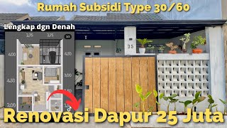 Renovasi Rumah Subsidi Type 30/60 Full Bahas Biaya Renovasi Dapur & Teras Lengkap Dgn Denah