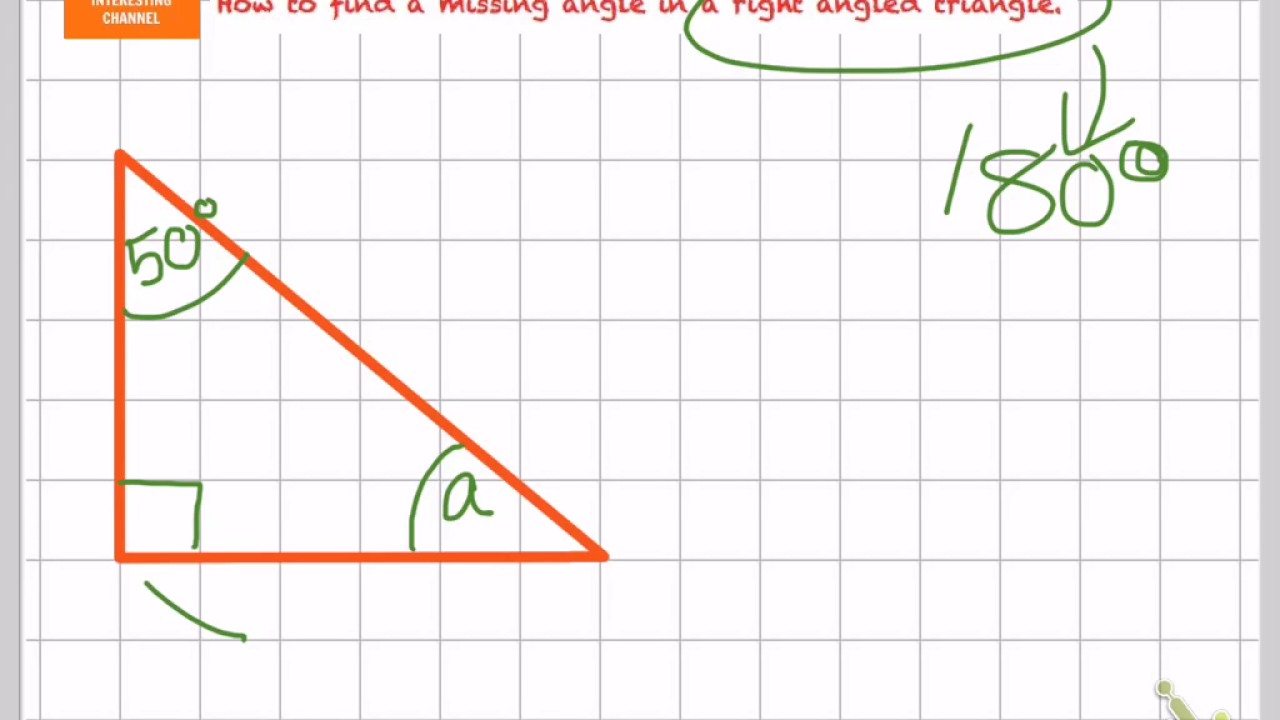 How To Find A Missing Angle In A Right Angled Triangle YouTube
