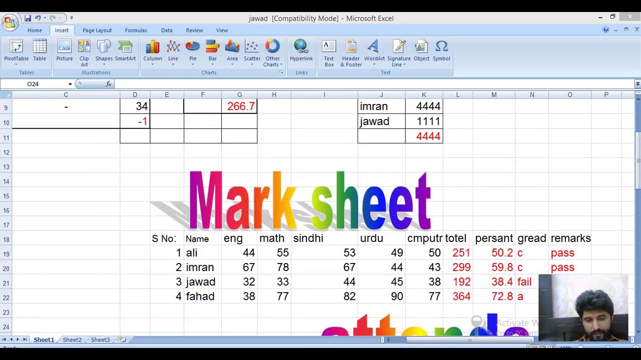 ms excel formulas hindi pdf