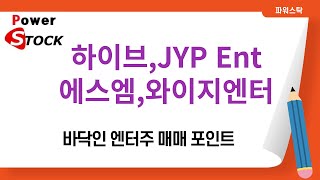 하이브,JYP Ent,에스엠,와이지엔터 - 바닥 다지는 구간에 하이브 잡음으로 부진한 엔터주,엔터주 전망과 목표가는?엔터주 여기서 매수하세요!