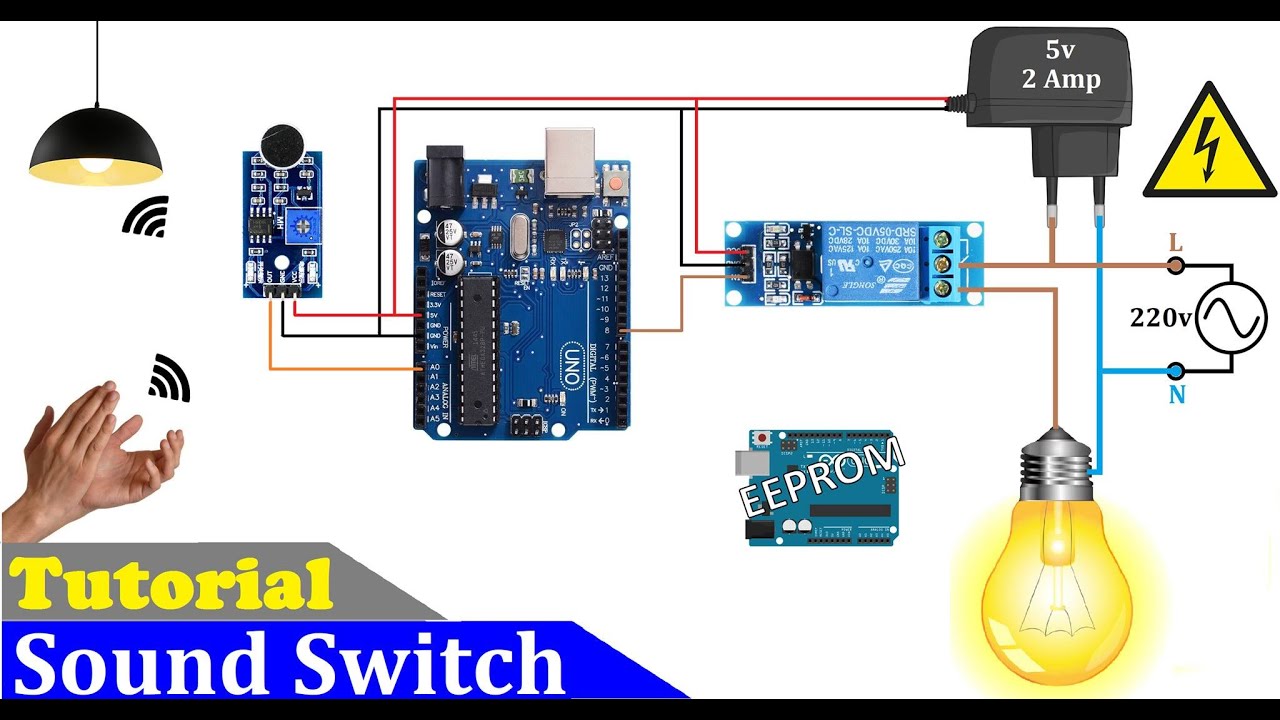 How to Make Light Control By Clap Using Arduino & Sound Sensor, Sound  Switch