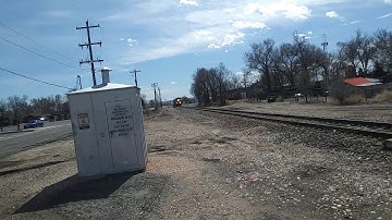 Northbound BNSF geometry train lead by BNSF ES44C4 #8099.