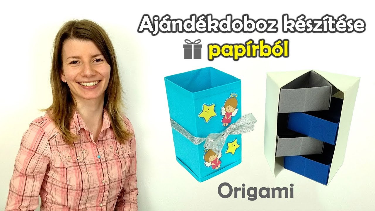 Ajándékdoboz készítése papírból 🎁 | Origami | Manó kuckó - YouTube