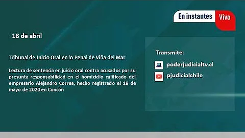 Lectura de sentencia  contra acusados por homicidi...