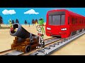 【踏切アニメ】あぶない電車 Ms PACMAN Vs 5 Train Crossing 🚦 Fumikiri 3D Railroad Crossing Animation #Fire