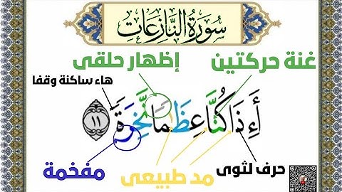 تعلم تجويد وقراءة سورة النازعات للأطفال والكبار/تعلم أحكام التجويد للمبتدئين