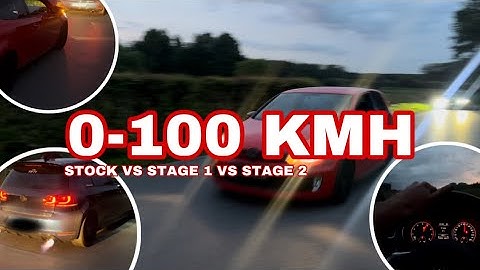 TESTING 0 - 100 KMH ( 0 - 60 MPH ) IN A STAGE 1 / STAGE 2 / STOCK GOLF MK6 GTI! ( BEST COMPARISON )💥