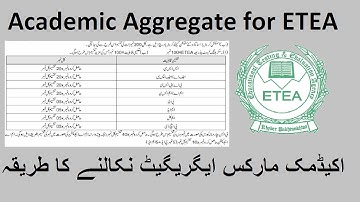 How to calculate ETEA aggregate | Formula to find Academic Aggregate