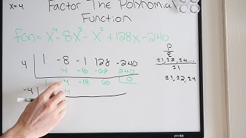 Putting polynomial function into factored form - rational root theorem