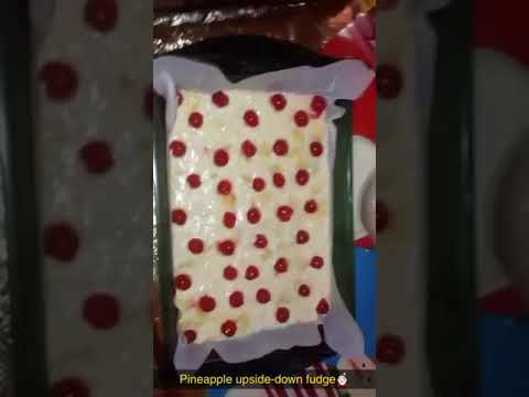 Pineapple upside-down fudge