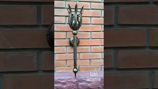 Gothic Wall Lamp  Handcrafted Medieval Iron Light for Home Decor