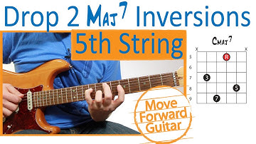 Guitar Chord Inversions - Drop 2 Maj7 - 5th String