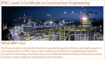 BTEC Level 3 Certificate in Construction Engineering