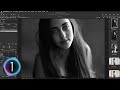 Portrait Editing in Capture One 20 - BLACK AND WHITE conversion. Adding a hue with SPLIT TONE tool.