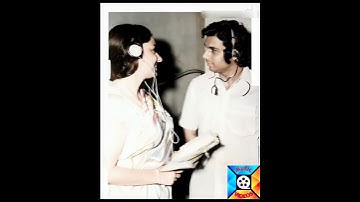 Legendary singers Sri. K J Yesudas & Smt. S Janaki shares moments before recording.