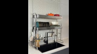 Stainless steel dish rack, practical and space-saving. #dishrack #dishedrainingrack
