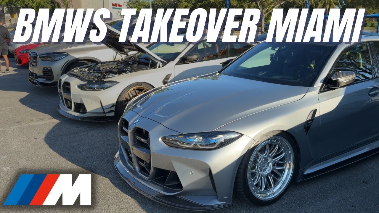 BMW Ms Takevover MIAMI CARS & COFFEE - Мотоциклы чуть не всё испортили 😡