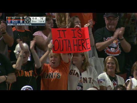 SF@BOS: Giants booth admires throwback uniforms 