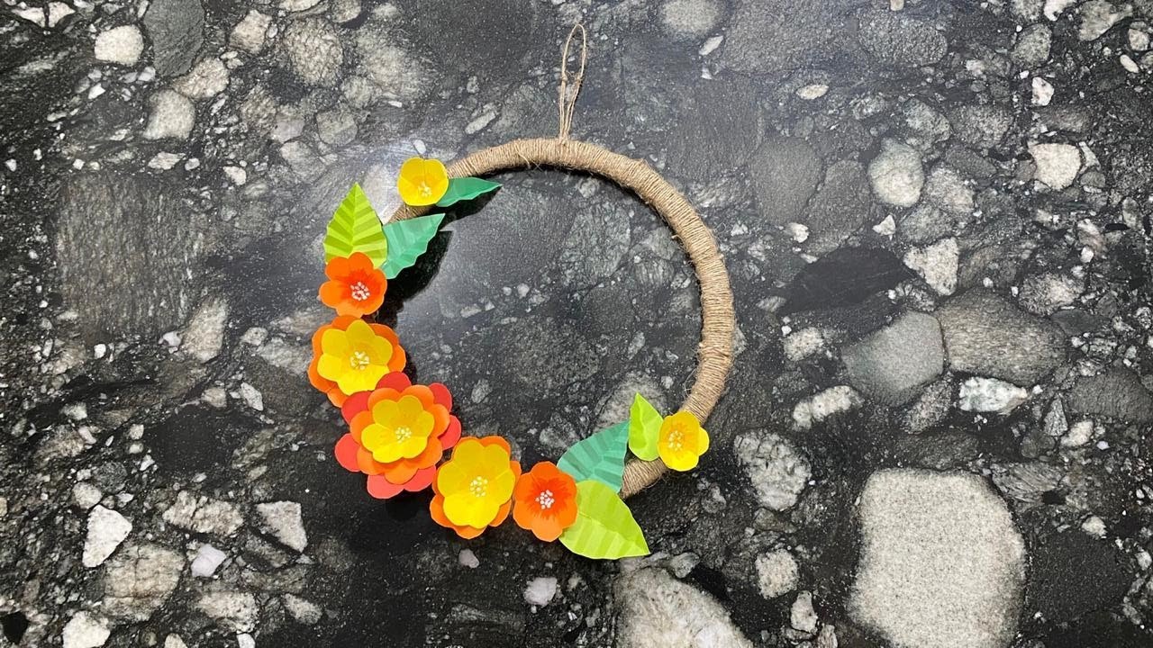 How To Make A Wreath Garland l Recycling Cardboard l YouTube