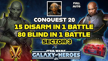 15 Disarm in 1 Battle + 80 Blind in 1 Battle! All Sector 3 Feats Done Easy! Maz Kanata Conquest