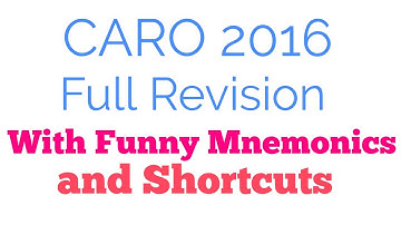 CARO 2016 ..COMPLETE  REVISION  ..WITH FUNNY MNEMONICS.. and Memory tricks...for June 2019 CA  Exams