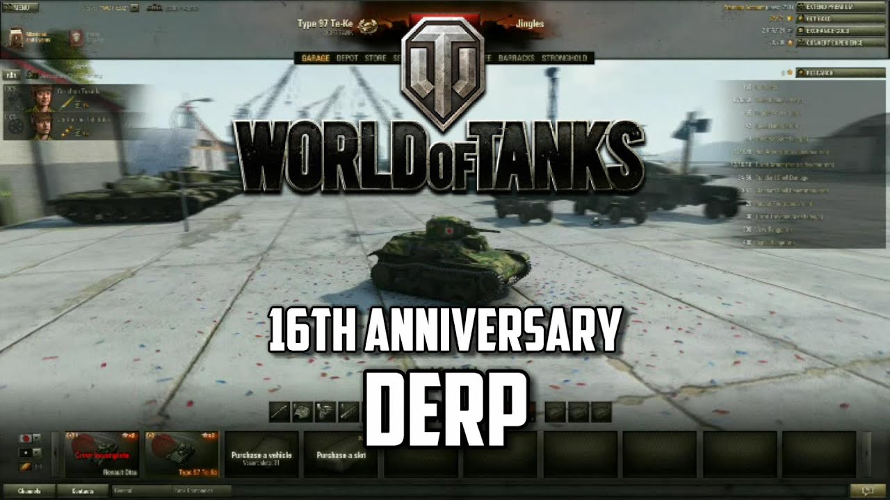 gaming logo World of Tanks - 16th Anniversary Derp