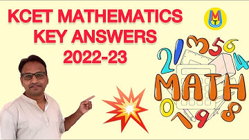 kcet Maths Answer key 2022 | Kcet Maths Exam Answer Key 2022 | Kcet Maths Answers Key 2022