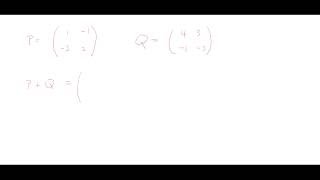 CSEC Maths - Matrices - Addition and Subtraction