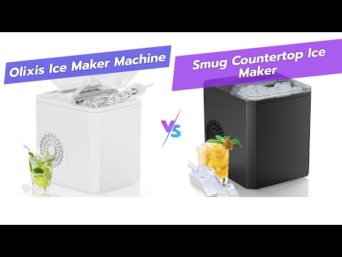 OLIXIS Ice Maker vs Smug Ice Makers: 26lbs/24H, 9 Bullet Ice Cubes in 6 Mins 🧊 Portable Countertop
