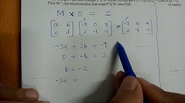 KCSE 2019 - TRANSFORMATION MATRICES