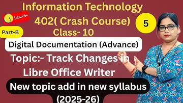 Track Changes in Libre Office Writer class 10|Track changes in Libre Office Writer