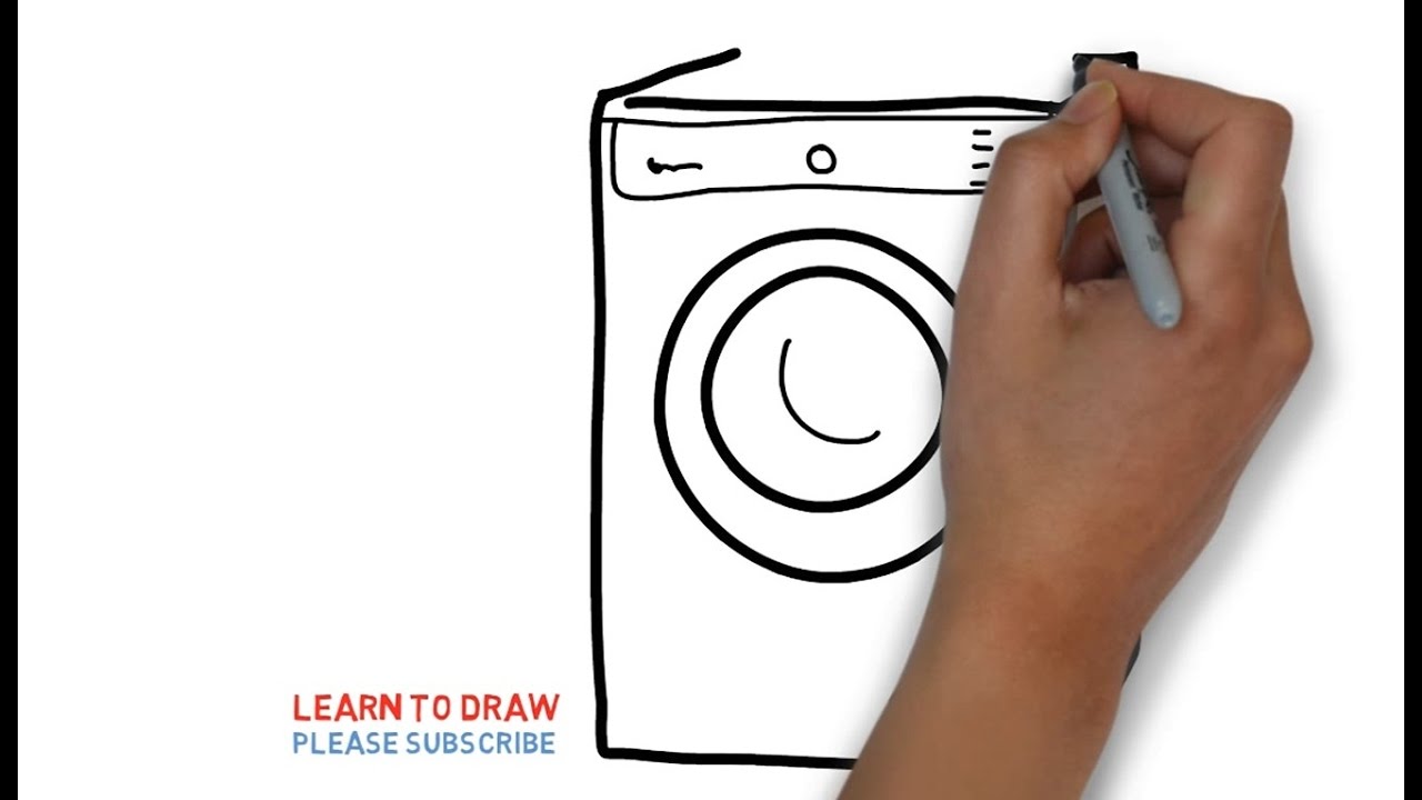 How to Draw a Washing Machine