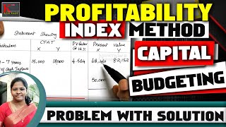 [#8]  Capital Budgeting technique | Profitability Index Method in Financial Management | kauserwise®