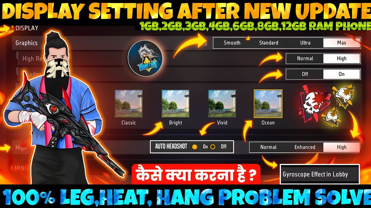 display Setting Free Fire | Pro Player display Setting Free Fire 2024 ...