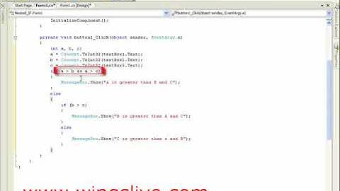 Nested IF in C#.NET - wingslive.com