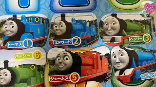 トーマス おもちゃ 数字を学べるパズルで遊んだよ。英語でも数を覚えよう！【ウピさん＆upisch】