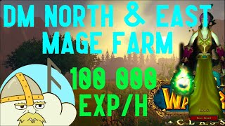 WoW Classic - Mage exp farm: DM north/east - 57 , 100k exp/hour